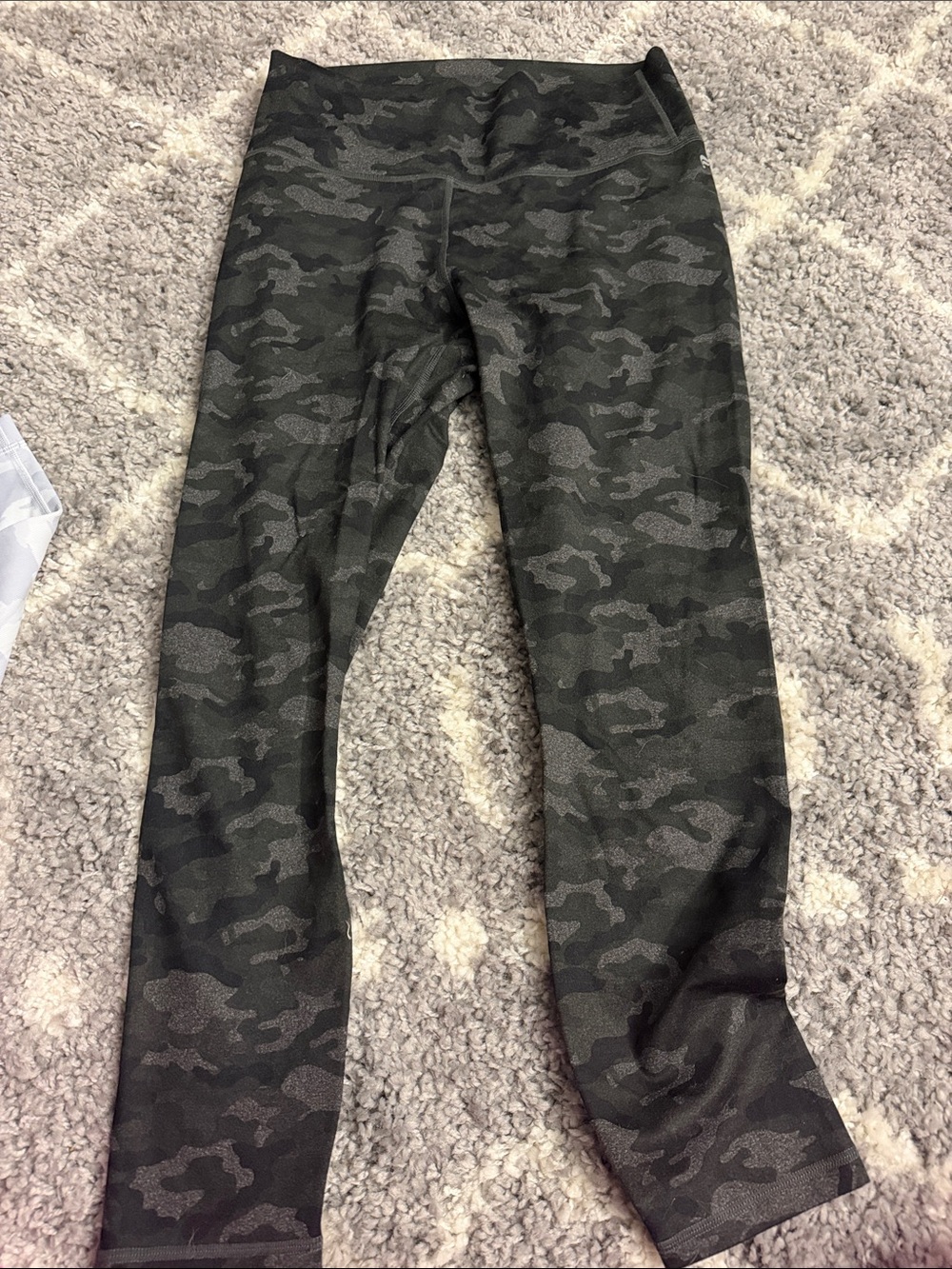 Fabletics Kids Camo Leggings - Black & Grey